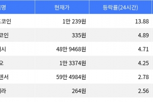 기사로 이동 - 트럼프코인, 시가총액 300위권 24시간 등락률 1위