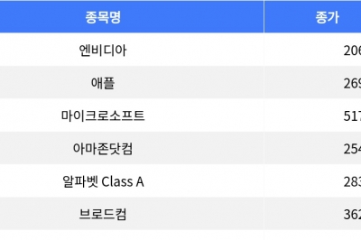 thumbnail - 나스닥 종합 시가총액 상위 종목, 엔비디아 2% 상승…애플 하락세