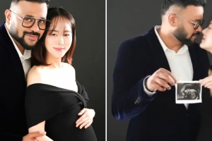 기사로 이동 - 속도위반 아니라더니… 결혼 두 달 만에 만삭 사진 공개한 ‘이 사람’