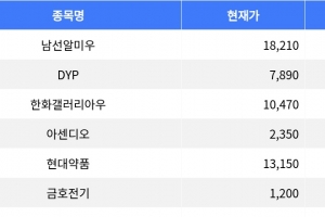 기사로 이동 - 남선알미우, DYP 강세 마감, 상장주 급등세 주목