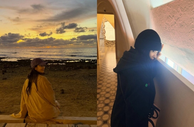 thumbnail - 카메라 너머엔 남편이… 신민아, ♥김우빈과 떠난 꿀 떨어지는 ‘그곳’