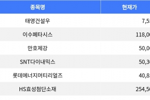 기사로 이동 - 태영건설우, 큰 폭의 하락세 기록