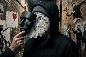 기사로 이동 - ‘얼굴없는 화가’ 뱅크시 사진 공개됐다…정체는 “51세 영국인 남성”