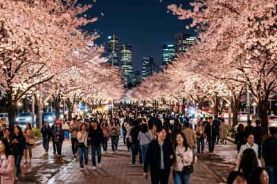 thumbnail - 퇴근 후 1시간이면 충분…야간 벚꽃 놀이 명소 총정리