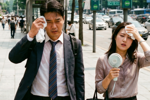 기사로 이동 - 역대급 폭염 전망 나왔다…“체감 38도면 멈춰라”