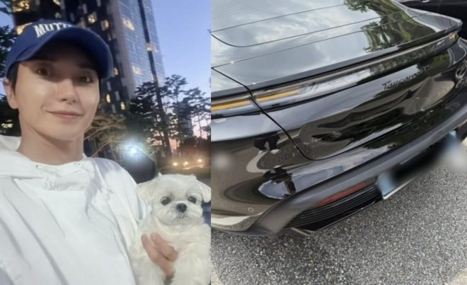 thumbnail - “비닐도 못 뜯었는데 어떡하죠”… 이특 포르쉐, 출고 2주 만에 고속도로 사고