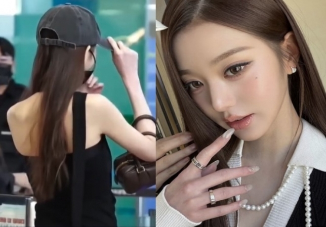 thumbnail - 장원영, 공항 이어 에버랜드서 또…‘이 포즈’가 대체 뭐길래