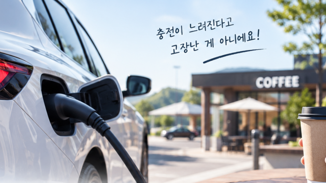 thumbnail - “커피 한 잔이면 80% 찼는데 그다음부터 안 찬다?”…전기차 충전의 비밀