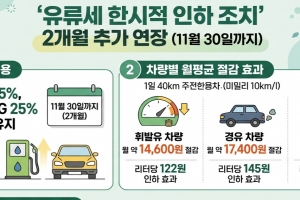 기사로 이동 - “월 17,400원 굳었네”… 정부, 기름값 인하 11월까지 또 연장했다